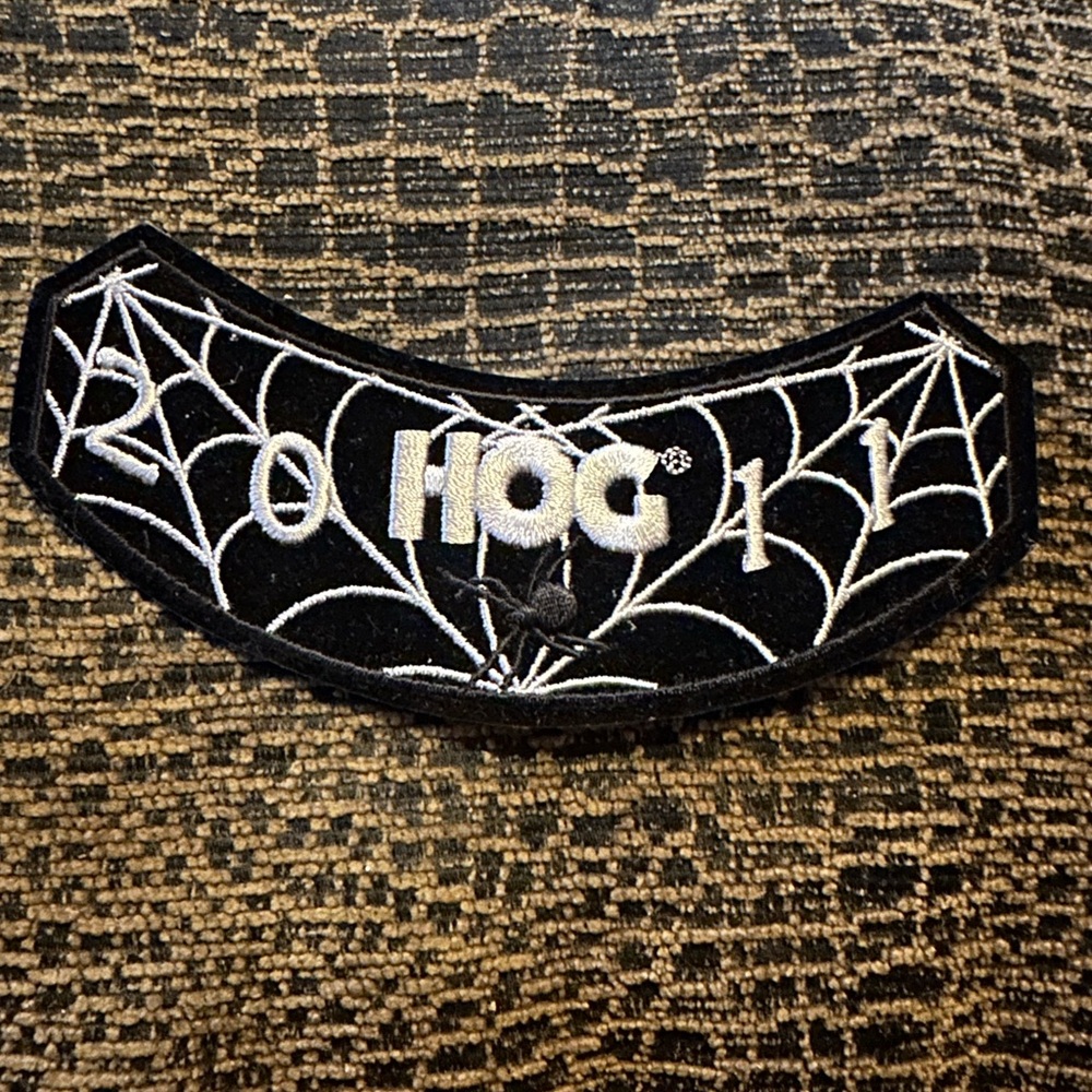 Skeleton Biker Embroidered Patch - image 3